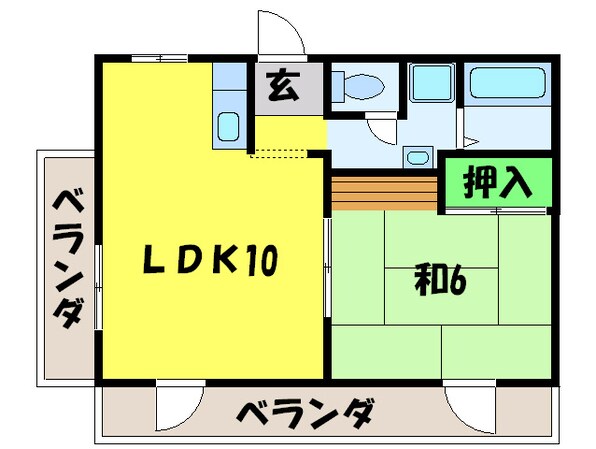 クリスタルハイツ玉出の物件間取画像